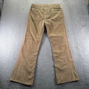 Vintage Sears Thumbs Up Pant Mens 34x31 Brown Corduroy Chino Bootcut Business
